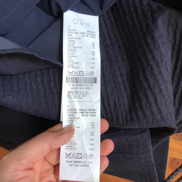 Beautiful Navy Crepe Double Tiered Dress (size 4) - Picture 4 of 5